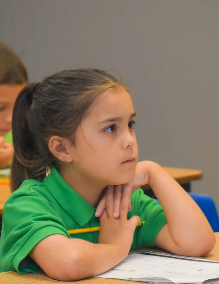 Pneuma student paying attention in class